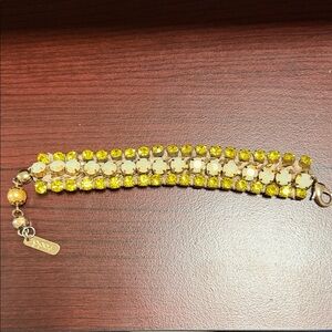 Anthropologie Rada triple-row crystal bracelet!